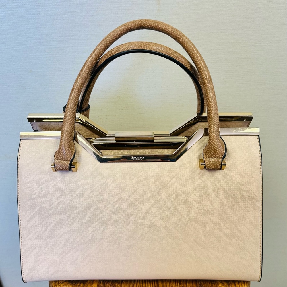 Dune London handbag medium-sized cream satchel. Very good condition 12”x9”x5”